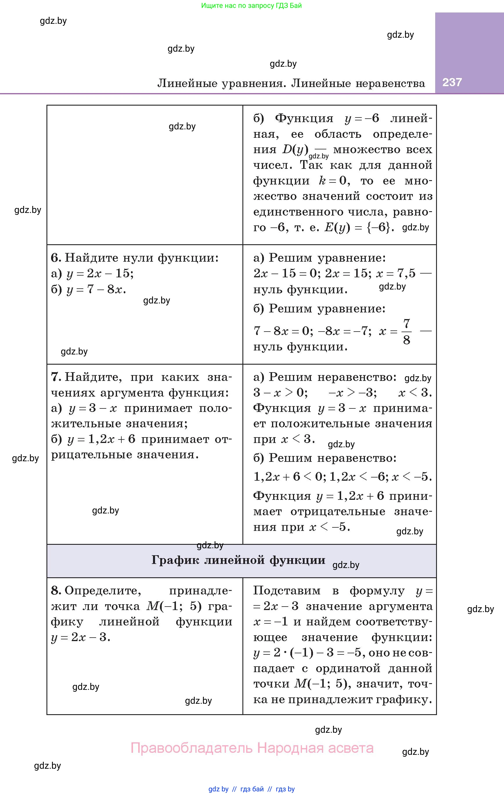 Алгебра, 7 класс Учебник, авторы: Арефьева Ирина Глебовна, Пирютко Ольга Николаевна, издательство Народная асвета, Минск, 2022, зелёного цвета, страница 237