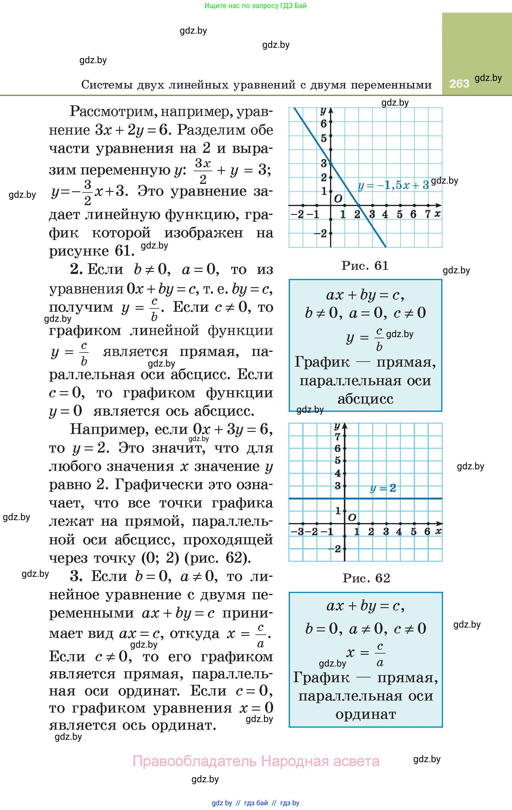 Алгебра, 7 класс Учебник, авторы: Арефьева Ирина Глебовна, Пирютко Ольга Николаевна, издательство Народная асвета, Минск, 2022, зелёного цвета, страница 263