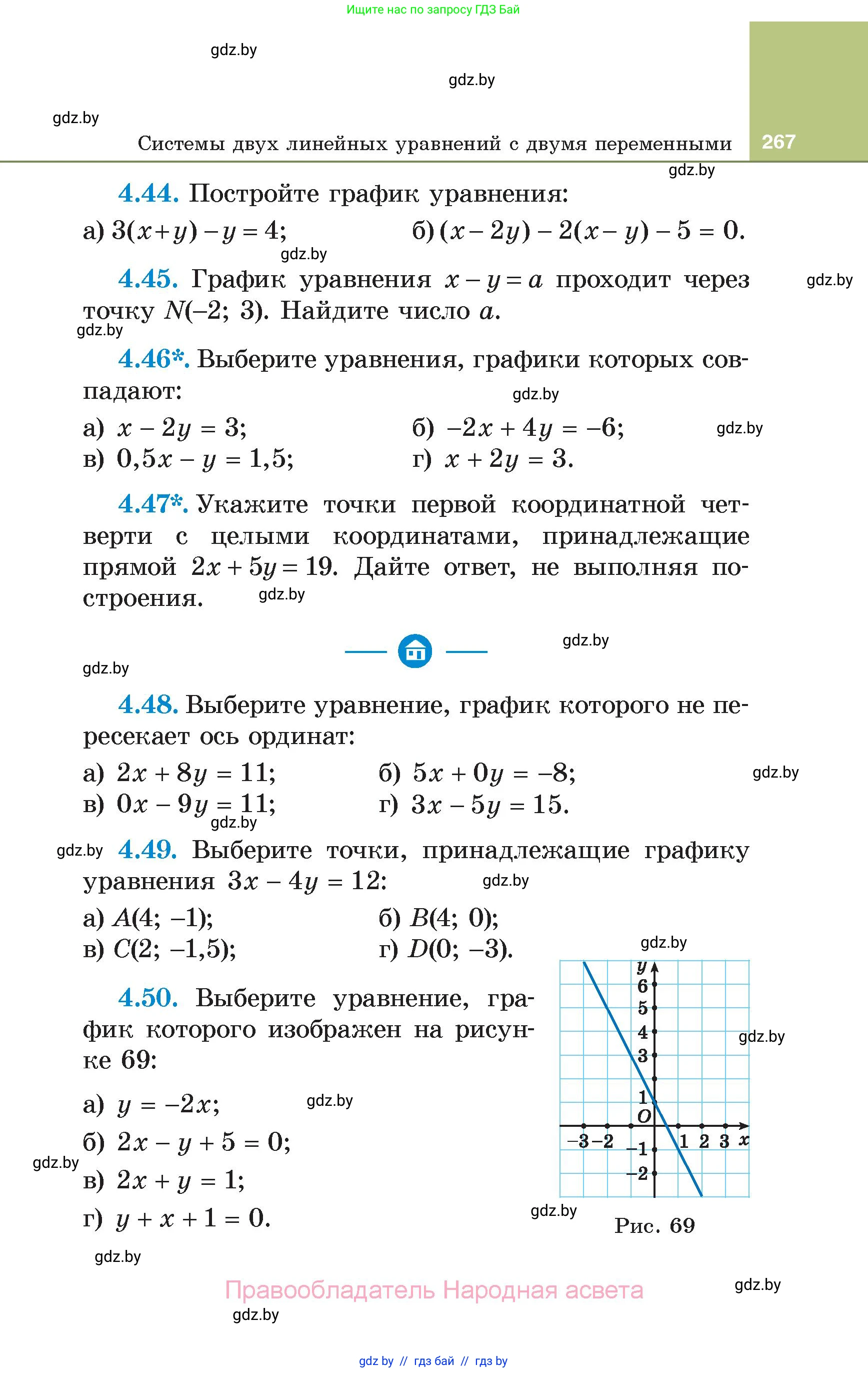 Алгебра, 7 класс Учебник, авторы: Арефьева Ирина Глебовна, Пирютко Ольга Николаевна, издательство Народная асвета, Минск, 2022, зелёного цвета, страница 267
