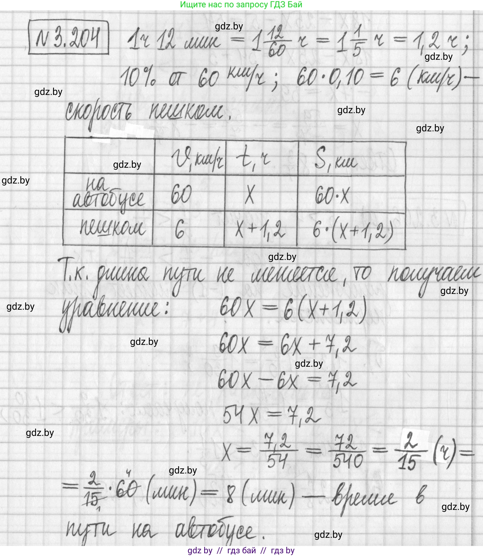 Алгебра, 7 класс Учебник, авторы: Арефьева Ирина Глебовна, Пирютко Ольга Николаевна, издательство Народная асвета, Минск, 2022, зелёного цвета, страница 191, номер 3.204, Решение
