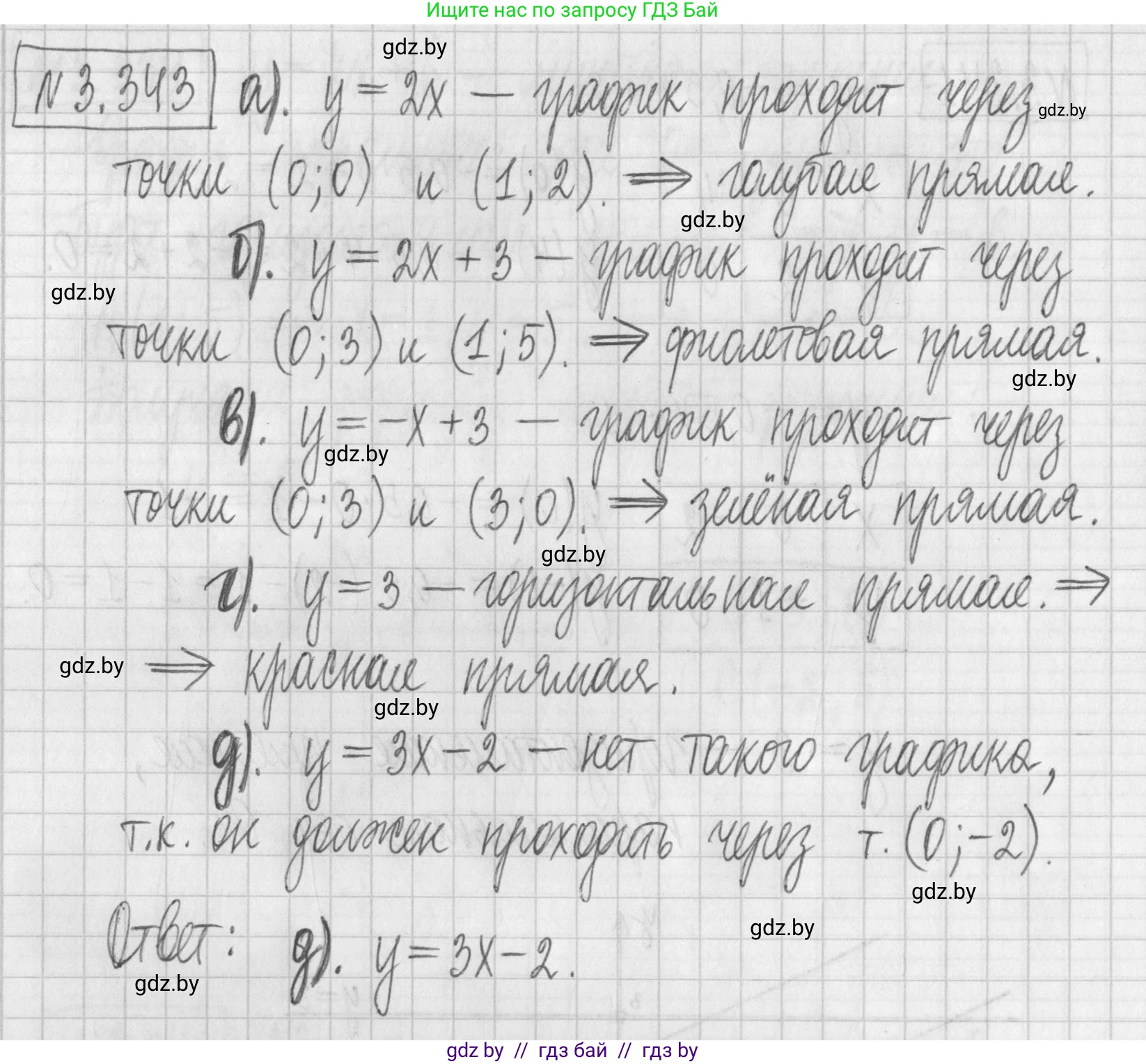 Алгебра, 7 класс Учебник, авторы: Арефьева Ирина Глебовна, Пирютко Ольга Николаевна, издательство Народная асвета, Минск, 2022, зелёного цвета, страница 244, номер 3.343, Решение
