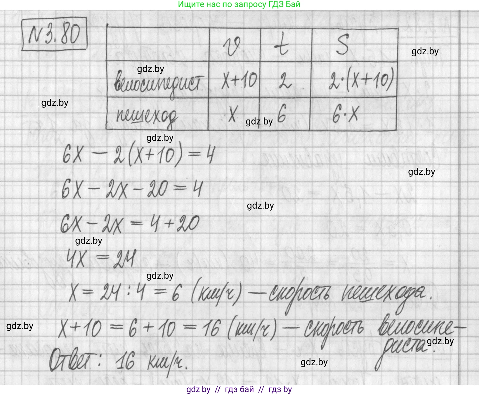 Алгебра, 7 класс Учебник, авторы: Арефьева Ирина Глебовна, Пирютко Ольга Николаевна, издательство Народная асвета, Минск, 2022, зелёного цвета, страница 167, номер 3.80, Решение