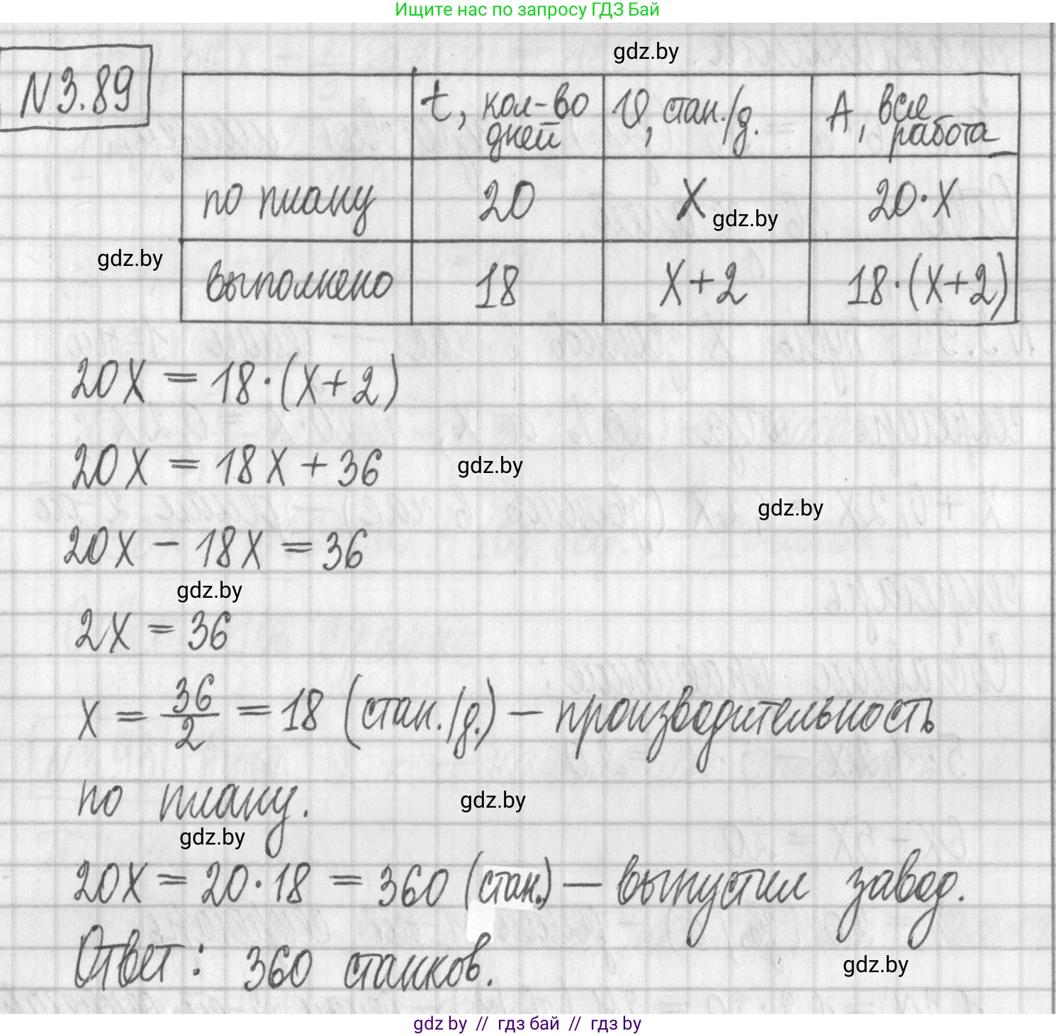 Алгебра, 7 класс Учебник, авторы: Арефьева Ирина Глебовна, Пирютко Ольга Николаевна, издательство Народная асвета, Минск, 2022, зелёного цвета, страница 168, номер 3.89, Решение
