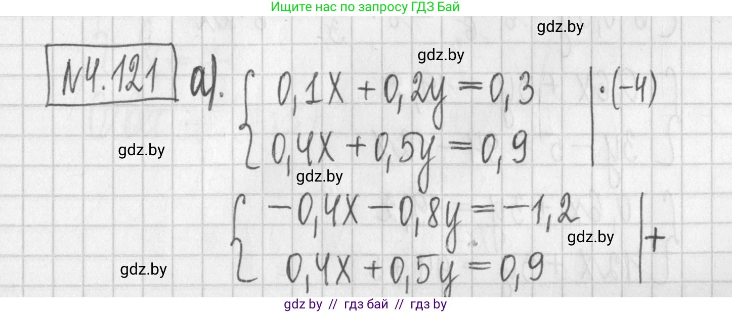 Алгебра, 7 класс Учебник, авторы: Арефьева Ирина Глебовна, Пирютко Ольга Николаевна, издательство Народная асвета, Минск, 2022, зелёного цвета, страница 288, номер 4.121, Решение