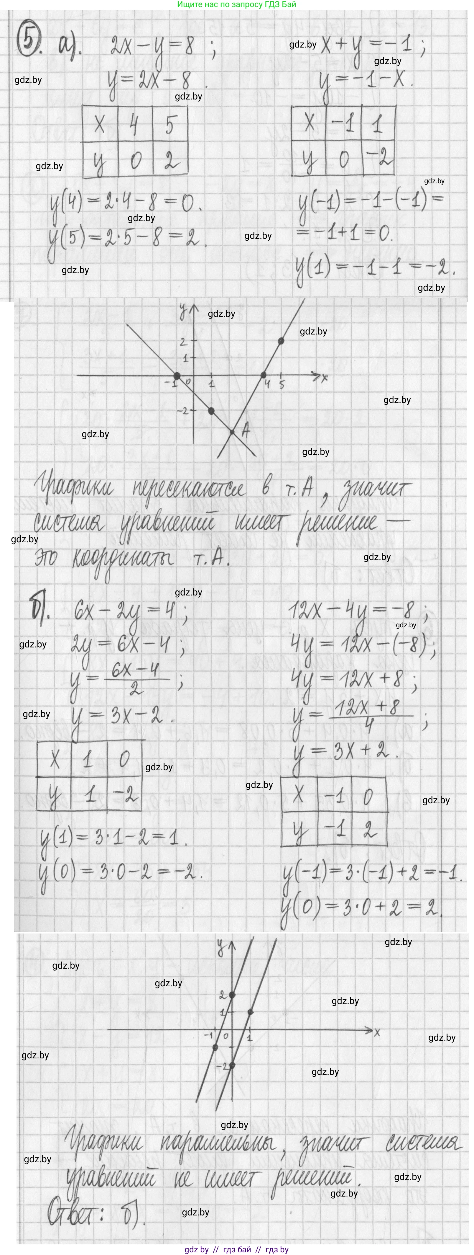 Алгебра, 7 класс Учебник, авторы: Арефьева Ирина Глебовна, Пирютко Ольга Николаевна, издательство Народная асвета, Минск, 2022, зелёного цвета, страница 301, номер 5, Решение