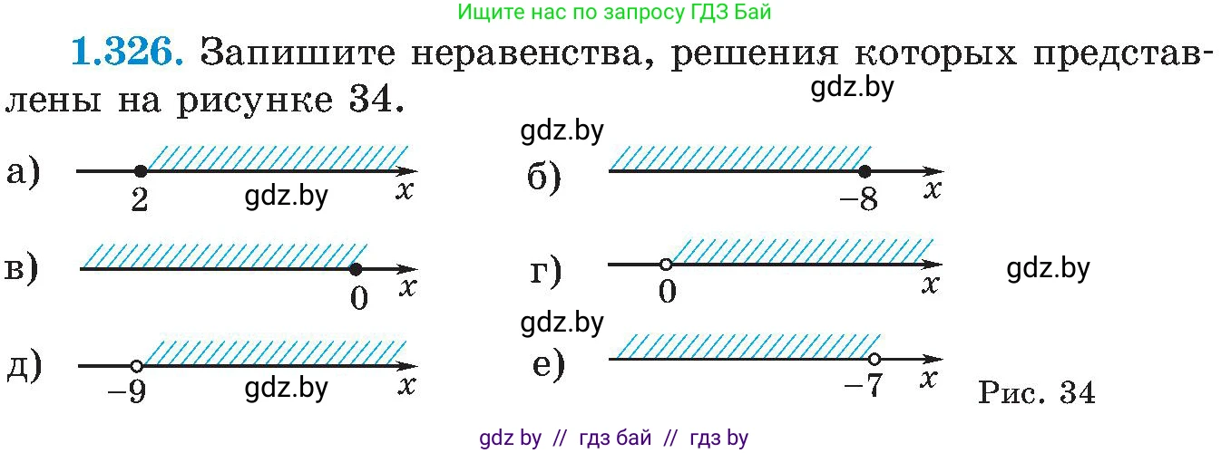 Алгебра, 8 класс Учебник, авторы: Арефьева Ирина Глебовна, Пирютко Ольга Николаевна, издательство Адукацыя i выхаванне, Минск, 2024, бирюзового цвета, страница 83, номер 1.326, Условие