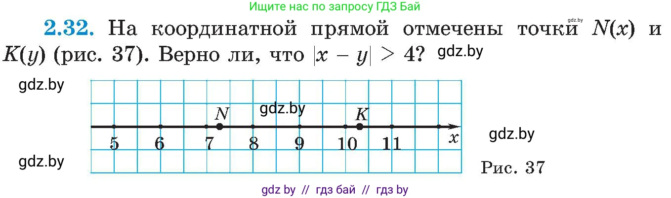 Алгебра, 8 класс Учебник, авторы: Арефьева Ирина Глебовна, Пирютко Ольга Николаевна, издательство Адукацыя i выхаванне, Минск, 2024, бирюзового цвета, страница 105, номер 2.32, Условие