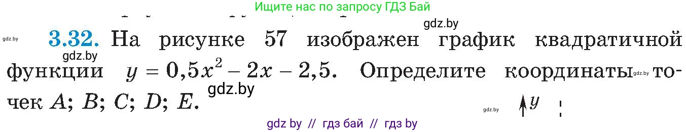 Алгебра, 8 класс Учебник, авторы: Арефьева Ирина Глебовна, Пирютко Ольга Николаевна, издательство Адукацыя i выхаванне, Минск, 2024, бирюзового цвета, страница 168, номер 3.32, Условие