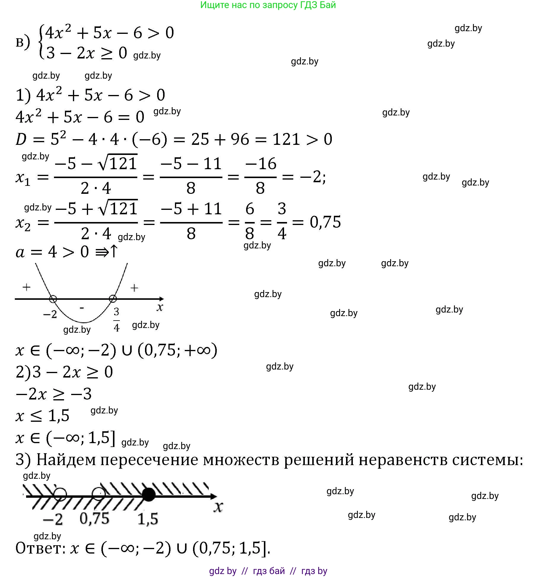 Алгебра, 8 класс Учебник, авторы: Арефьева Ирина Глебовна, Пирютко Ольга Николаевна, издательство Адукацыя i выхаванне, Минск, 2024, бирюзового цвета, страница 206, номер 3.202, Решение (продолжение 3)