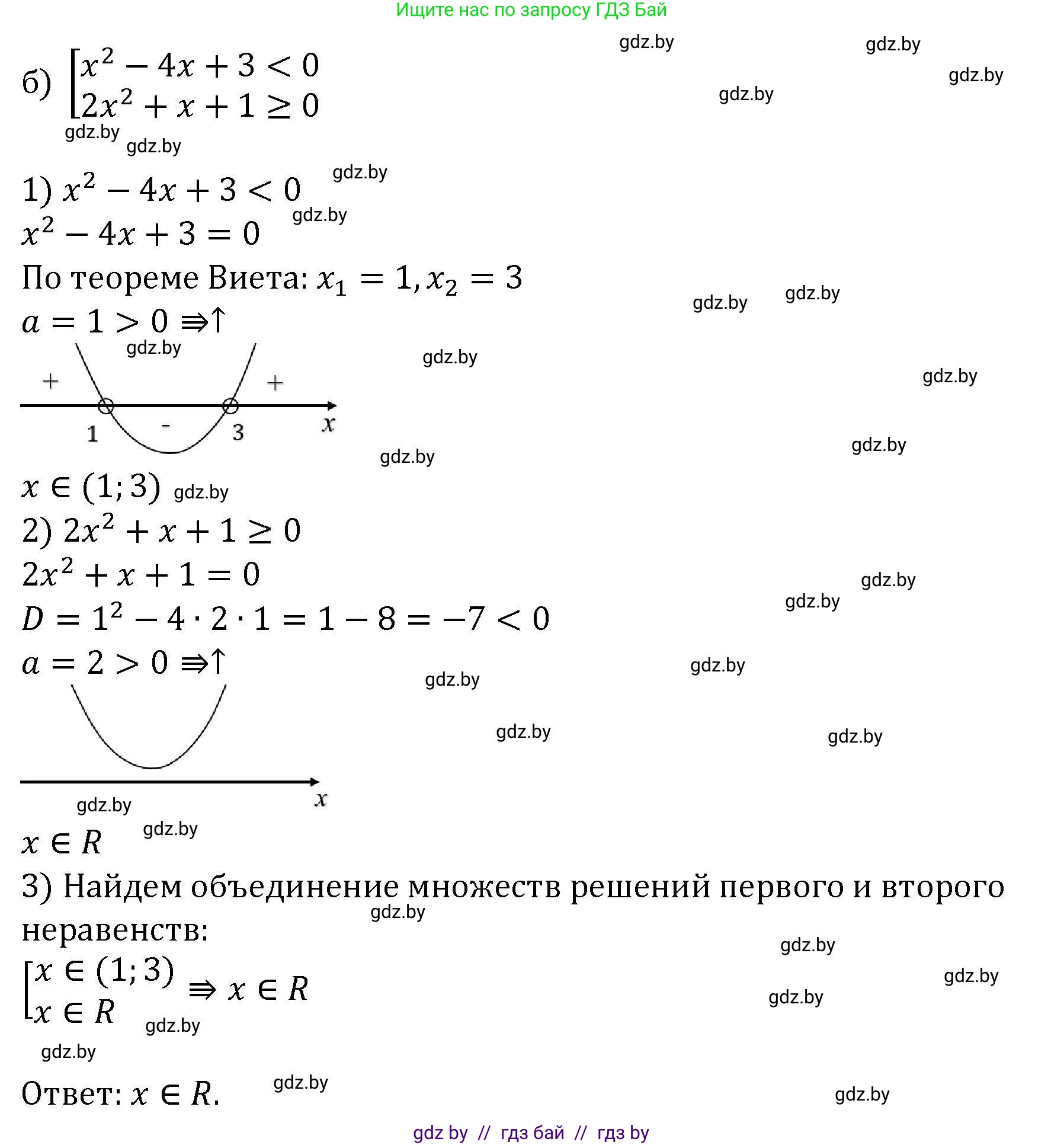 Алгебра, 8 класс Учебник, авторы: Арефьева Ирина Глебовна, Пирютко Ольга Николаевна, издательство Адукацыя i выхаванне, Минск, 2024, бирюзового цвета, страница 208, номер 3.215, Решение (продолжение 2)