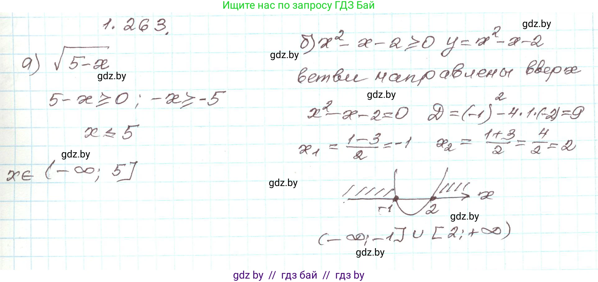 Алгебра, 9 класс Учебник, авторы: Арефьева Ирина Глебовна, Пирютко Ольга Николаевна, издательство Народная асвета, Минск, 2019, голубого цвета, страница 71, номер 1.263, Решение