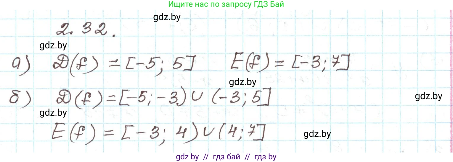 Алгебра, 9 класс Учебник, авторы: Арефьева Ирина Глебовна, Пирютко Ольга Николаевна, издательство Народная асвета, Минск, 2019, голубого цвета, страница 88, номер 2.32, Решение