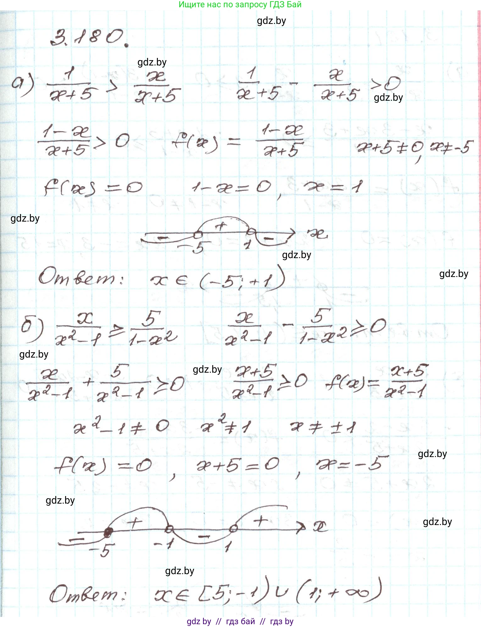 Алгебра, 9 класс Учебник, авторы: Арефьева Ирина Глебовна, Пирютко Ольга Николаевна, издательство Народная асвета, Минск, 2019, голубого цвета, страница 195, номер 3.180, Решение