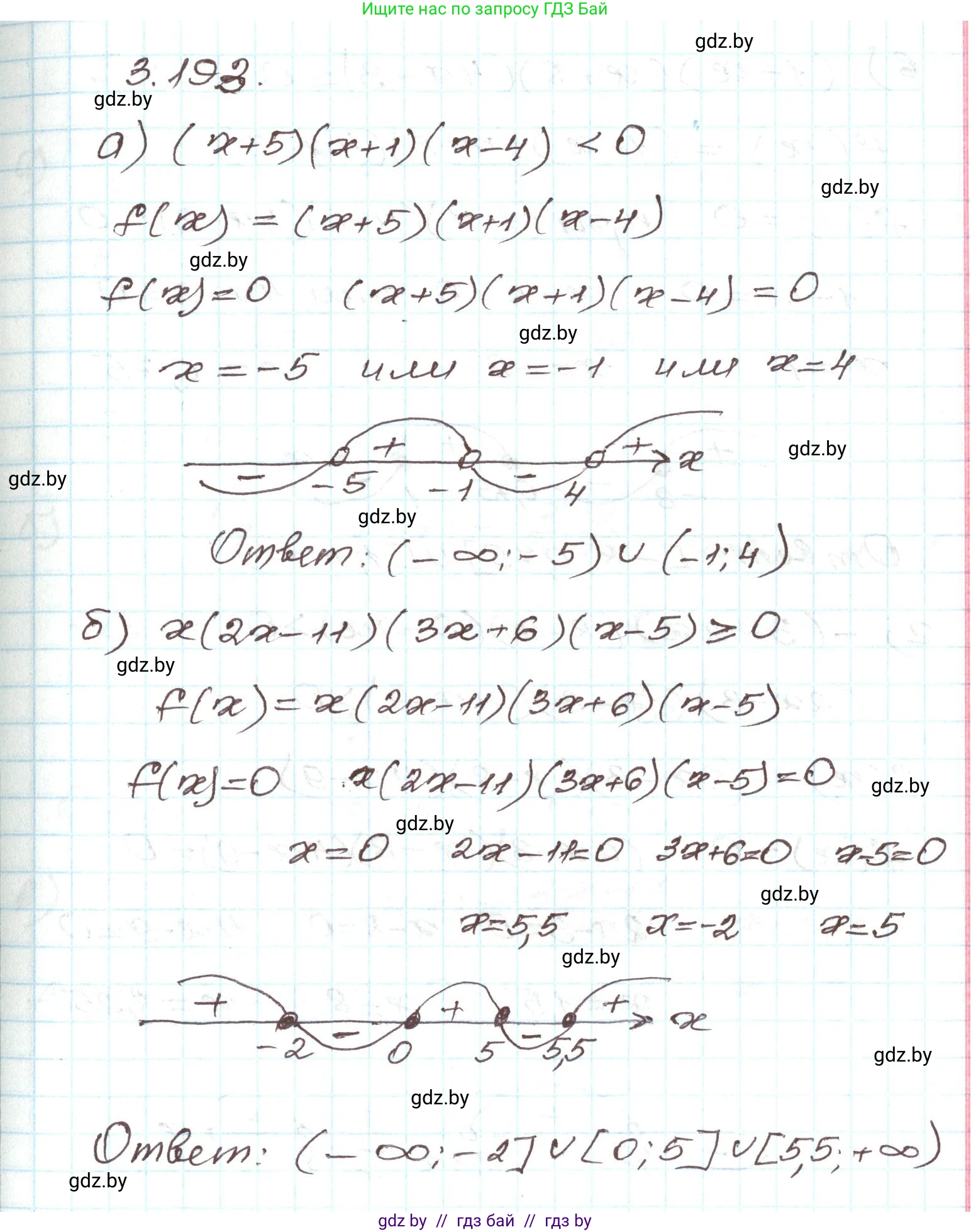 Алгебра, 9 класс Учебник, авторы: Арефьева Ирина Глебовна, Пирютко Ольга Николаевна, издательство Народная асвета, Минск, 2019, голубого цвета, страница 196, номер 3.193, Решение