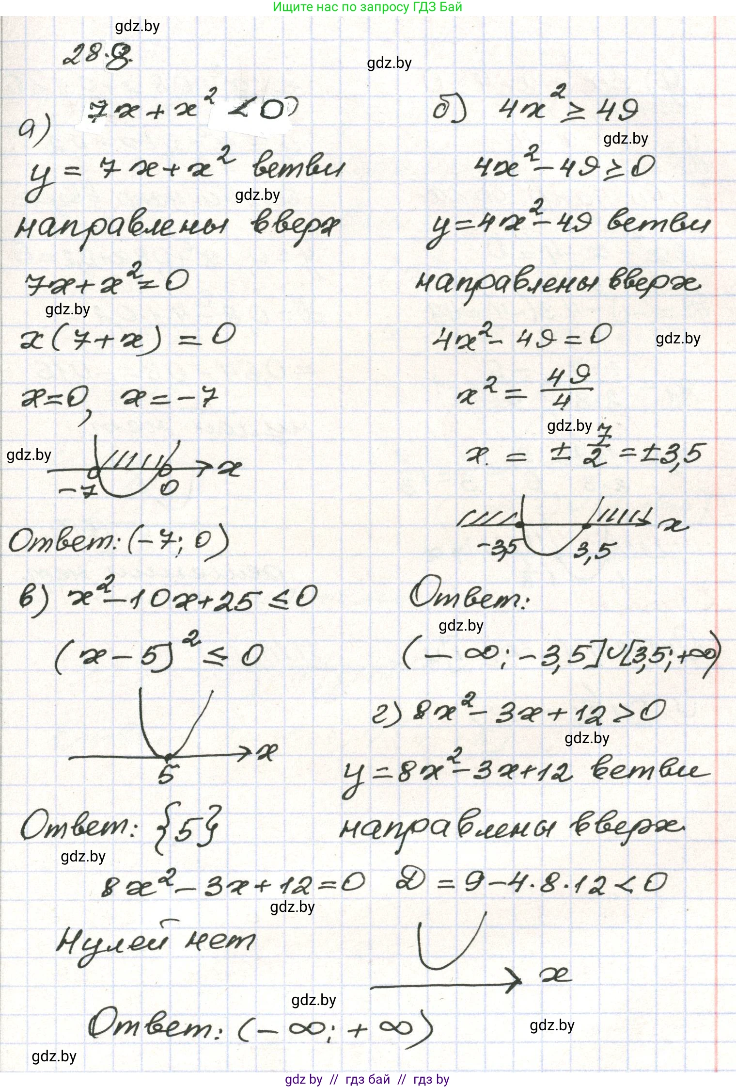 Алгебра, 9 класс Учебник, авторы: Арефьева Ирина Глебовна, Пирютко Ольга Николаевна, издательство Народная асвета, Минск, 2019, голубого цвета, страница 297, номер 288, Решение