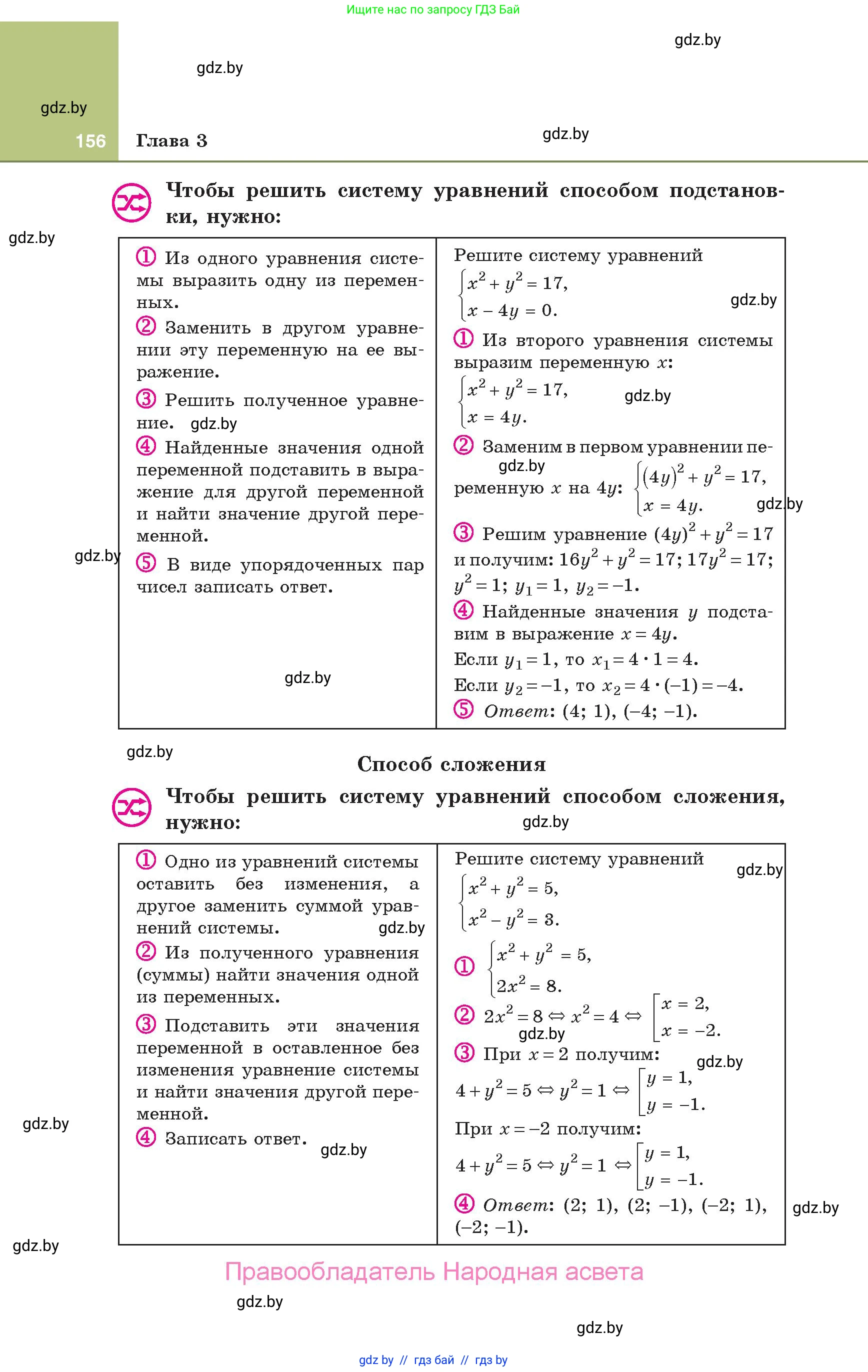 Алгебра, 10 класс Учебник, авторы: Арефьева Ирина Глебовна, Пирютко Ольга Николаевна, издательство Народная асвета, Минск, 2019, голубого цвета, страница 156