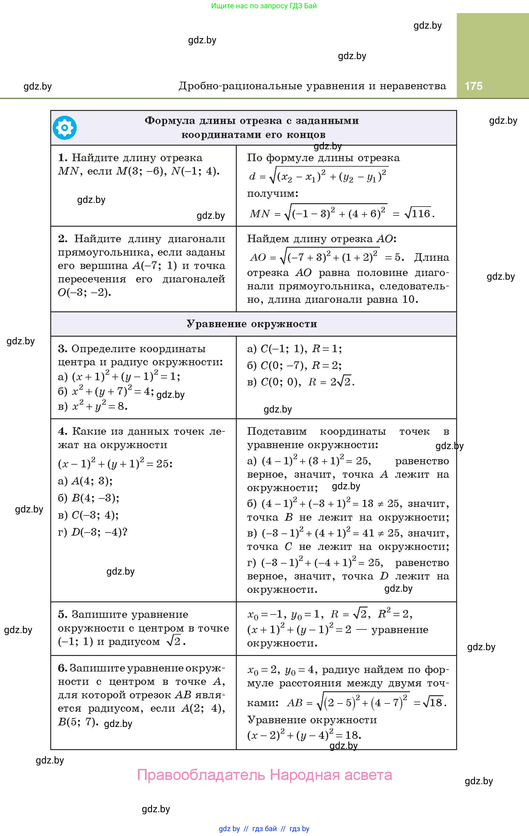 Алгебра, 10 класс Учебник, авторы: Арефьева Ирина Глебовна, Пирютко Ольга Николаевна, издательство Народная асвета, Минск, 2019, голубого цвета, страница 175