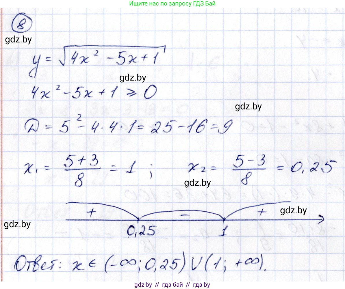 Алгебра, 10 класс Учебник, авторы: Арефьева Ирина Глебовна, Пирютко Ольга Николаевна, издательство Народная асвета, Минск, 2019, голубого цвета, страница 4, номер 8, Решение