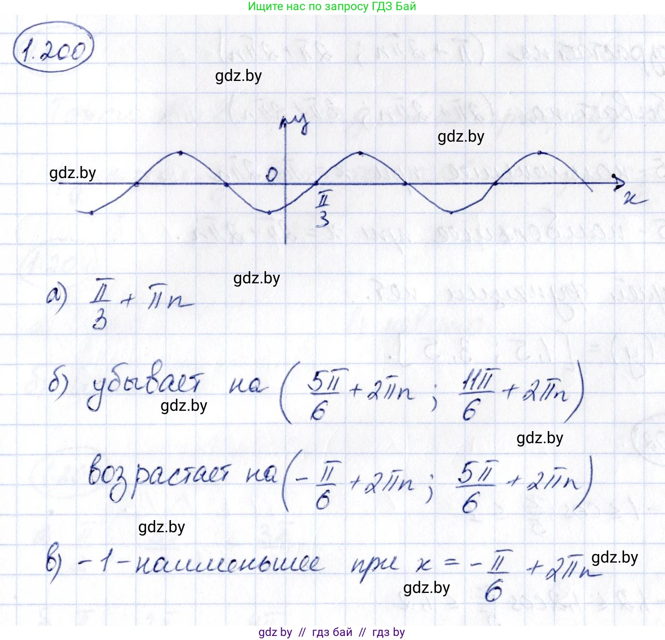 Алгебра, 10 класс Учебник, авторы: Арефьева Ирина Глебовна, Пирютко Ольга Николаевна, издательство Народная асвета, Минск, 2019, голубого цвета, страница 71, номер 1.200, Решение