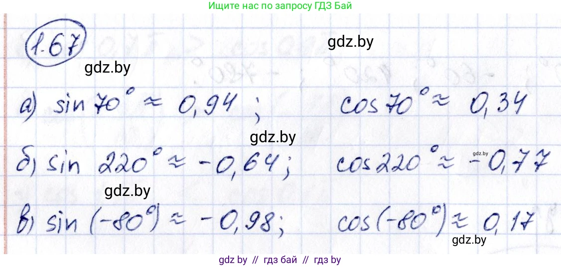 Алгебра, 10 класс Учебник, авторы: Арефьева Ирина Глебовна, Пирютко Ольга Николаевна, издательство Народная асвета, Минск, 2019, голубого цвета, страница 30, номер 1.67, Решение