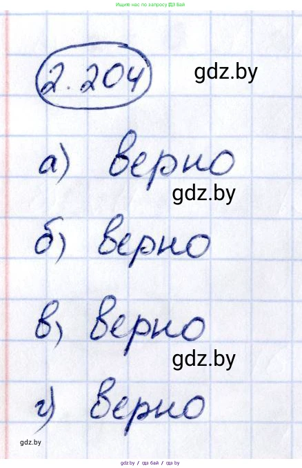Алгебра, 10 класс Учебник, авторы: Арефьева Ирина Глебовна, Пирютко Ольга Николаевна, издательство Народная асвета, Минск, 2019, голубого цвета, страница 199, номер 2.204, Решение