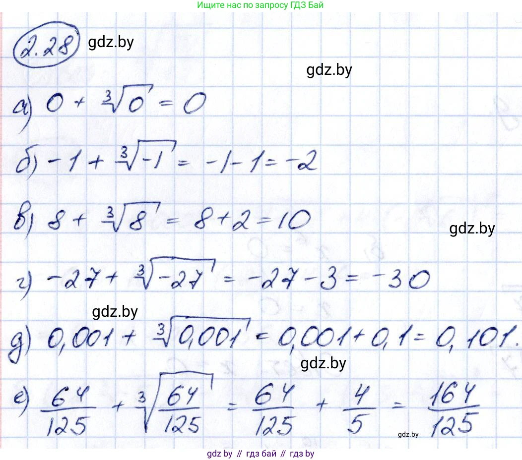 Алгебра, 10 класс Учебник, авторы: Арефьева Ирина Глебовна, Пирютко Ольга Николаевна, издательство Народная асвета, Минск, 2019, голубого цвета, страница 168, номер 2.28, Решение