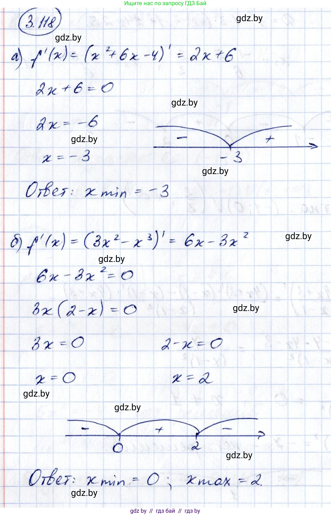 Алгебра, 10 класс Учебник, авторы: Арефьева Ирина Глебовна, Пирютко Ольга Николаевна, издательство Народная асвета, Минск, 2019, голубого цвета, страница 255, номер 3.118, Решение