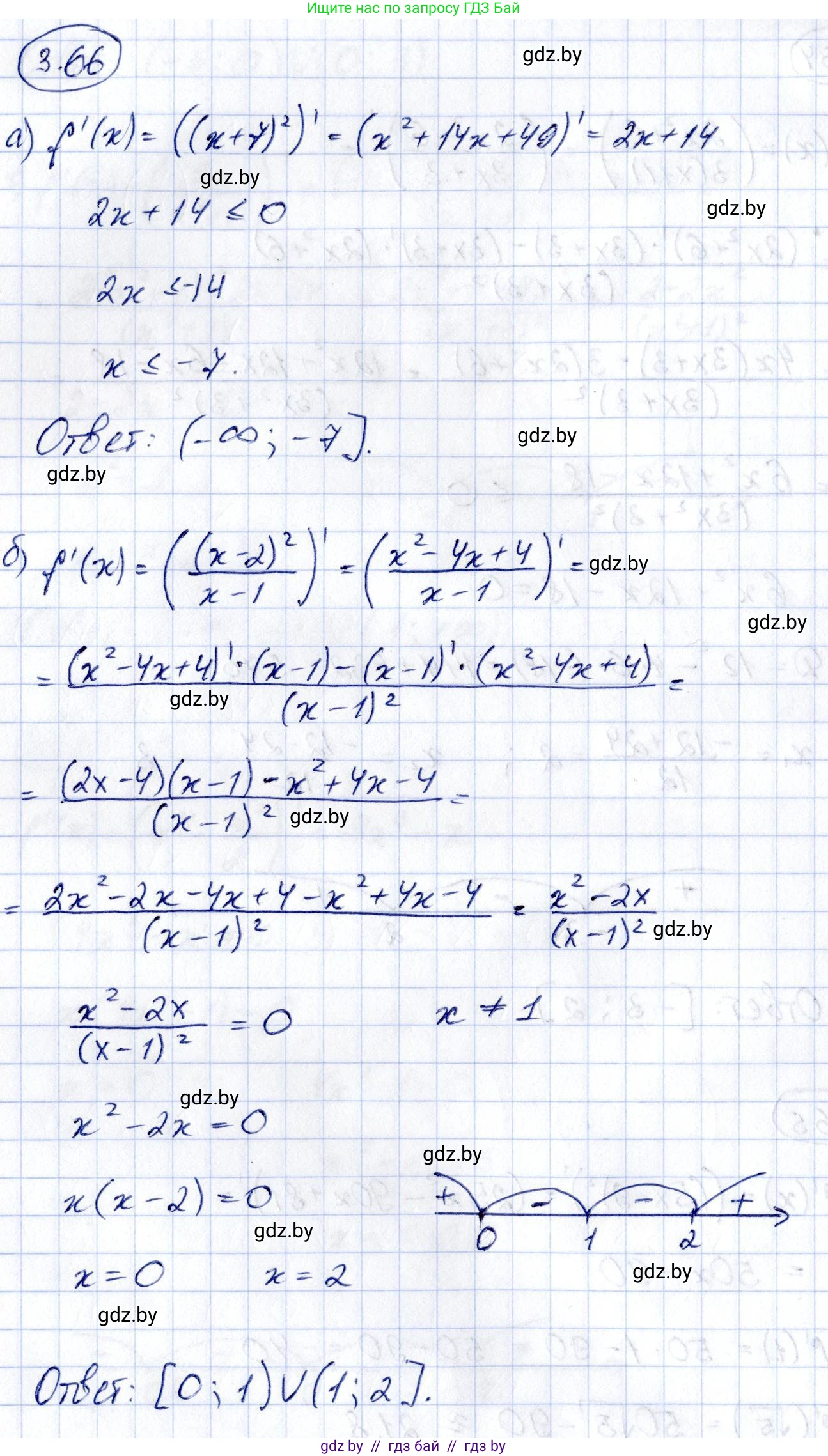 Алгебра, 10 класс Учебник, авторы: Арефьева Ирина Глебовна, Пирютко Ольга Николаевна, издательство Народная асвета, Минск, 2019, голубого цвета, страница 238, номер 3.66, Решение