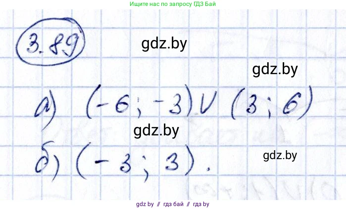 Алгебра, 10 класс Учебник, авторы: Арефьева Ирина Глебовна, Пирютко Ольга Николаевна, издательство Народная асвета, Минск, 2019, голубого цвета, страница 253, номер 3.89, Решение