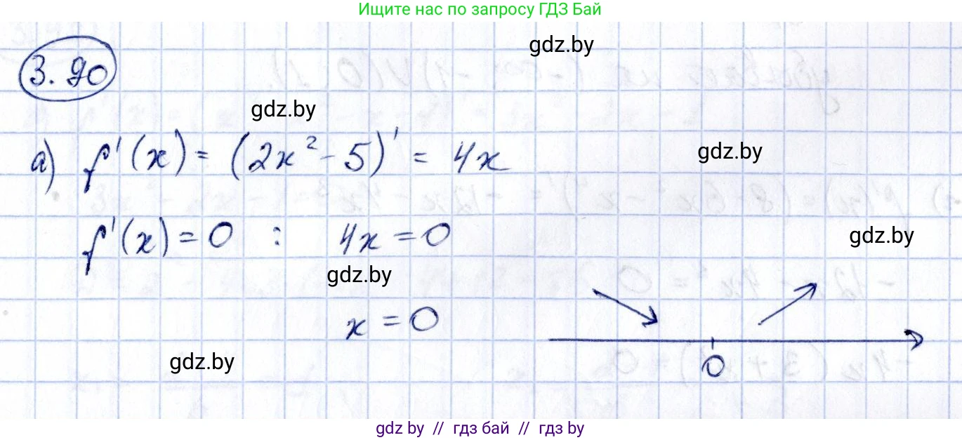 Алгебра, 10 класс Учебник, авторы: Арефьева Ирина Глебовна, Пирютко Ольга Николаевна, издательство Народная асвета, Минск, 2019, голубого цвета, страница 253, номер 3.90, Решение