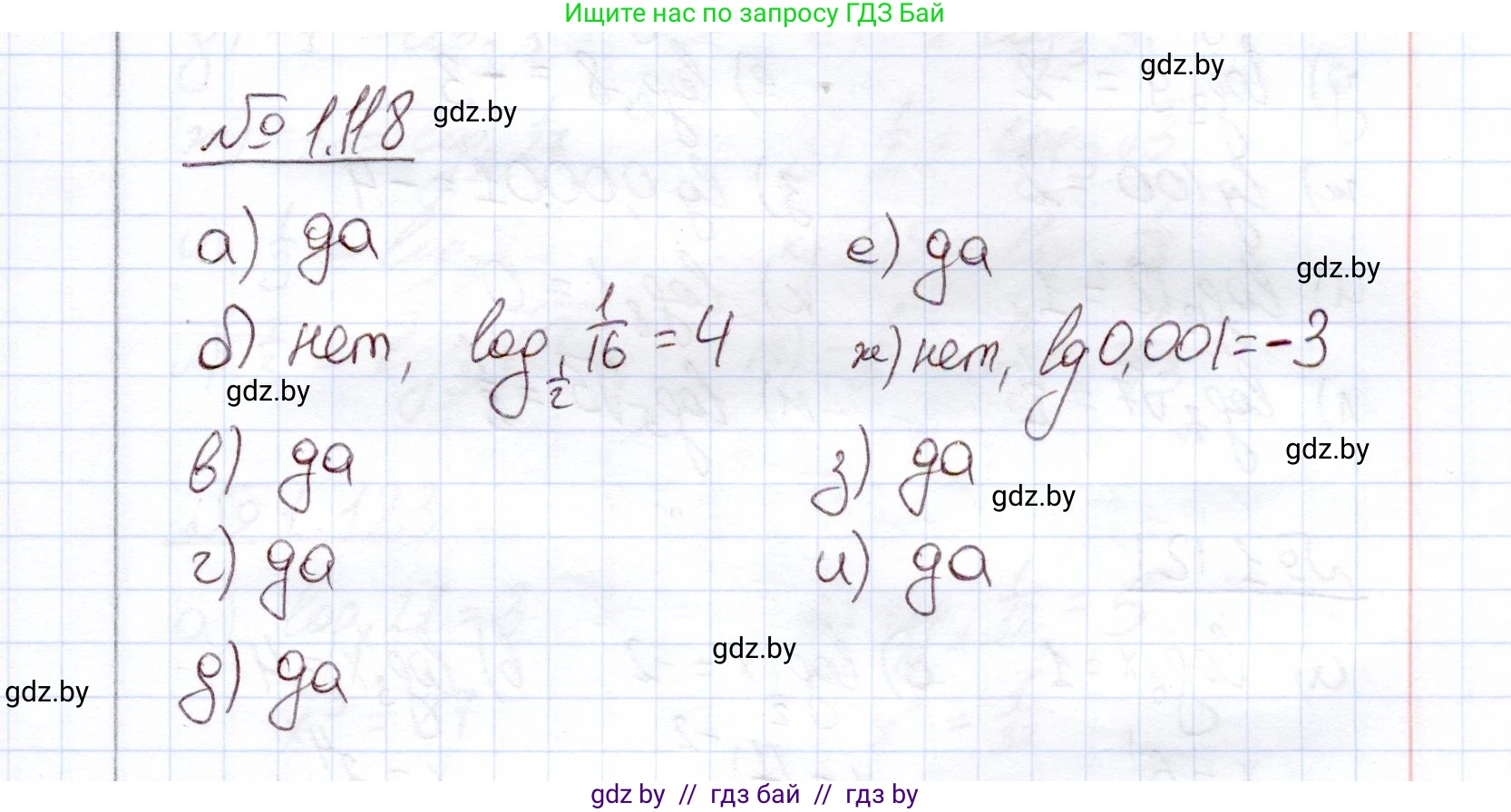 Алгебра, 11 класс Учебник, авторы: Арефьева Ирина Глебовна, Пирютко Ольга Николаевна, издательство Народная асвета, Минск, 2020, бирюзового цвета, страница 37, номер 1.118, Решение