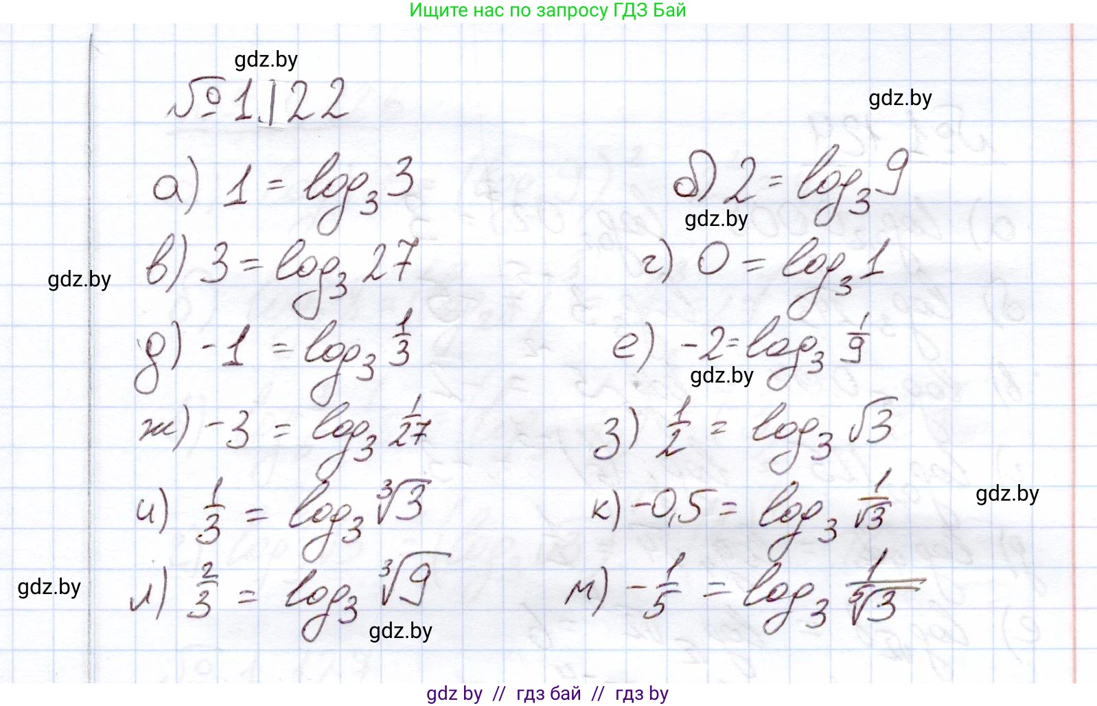 Алгебра, 11 класс Учебник, авторы: Арефьева Ирина Глебовна, Пирютко Ольга Николаевна, издательство Народная асвета, Минск, 2020, бирюзового цвета, страница 38, номер 1.122, Решение