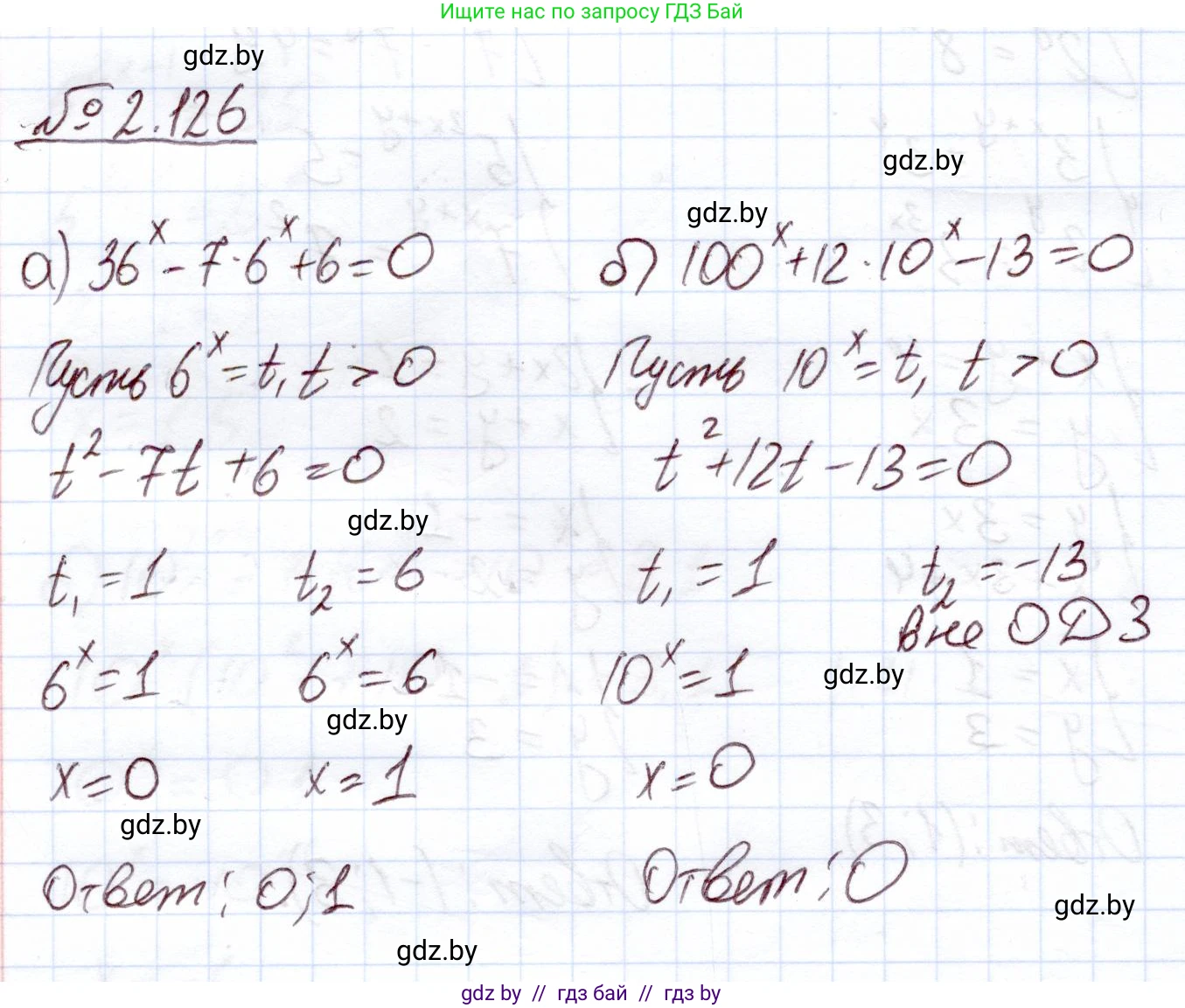 Алгебра, 11 класс Учебник, авторы: Арефьева Ирина Глебовна, Пирютко Ольга Николаевна, издательство Народная асвета, Минск, 2020, бирюзового цвета, страница 76, номер 2.126, Решение