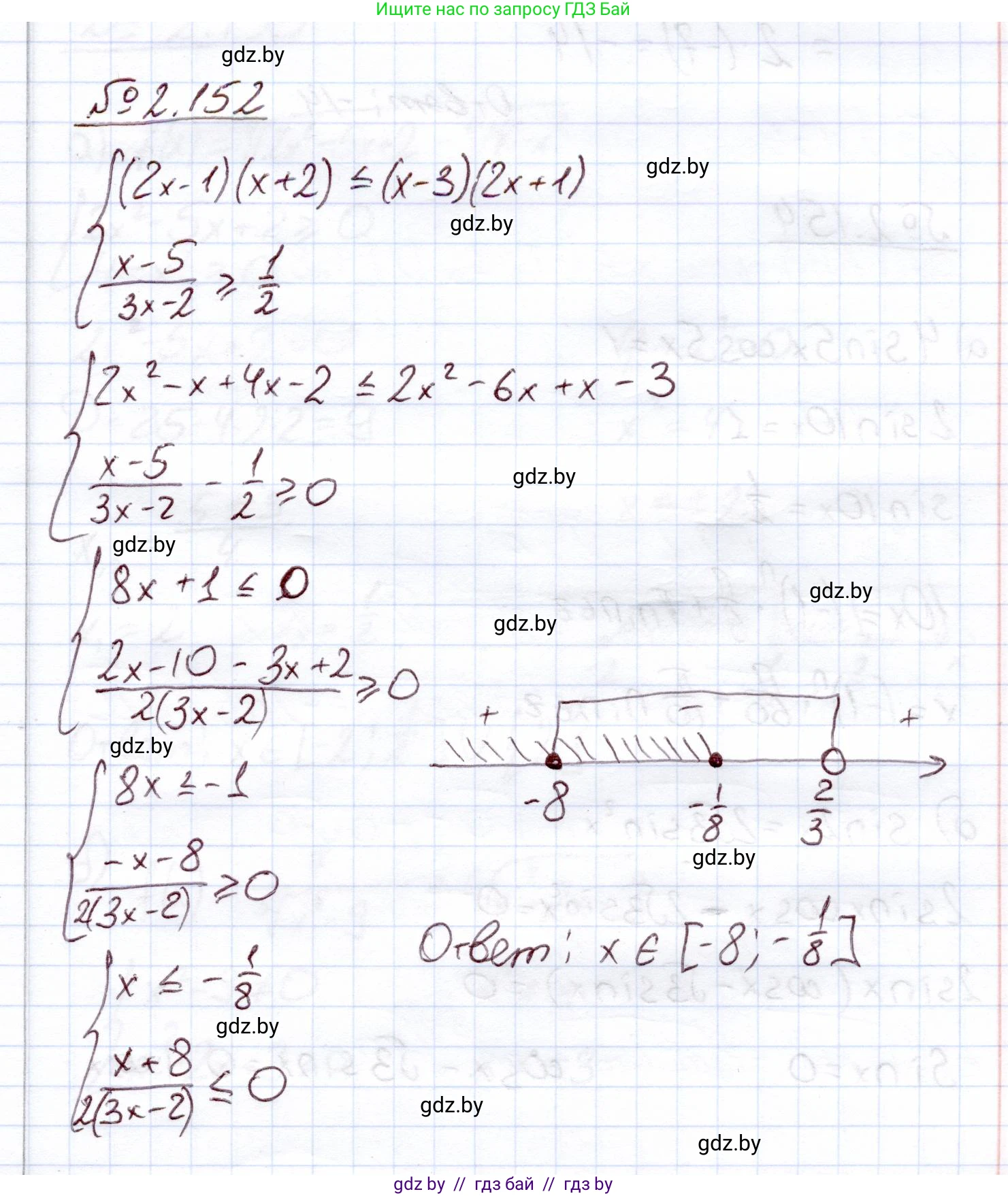 Алгебра, 11 класс Учебник, авторы: Арефьева Ирина Глебовна, Пирютко Ольга Николаевна, издательство Народная асвета, Минск, 2020, бирюзового цвета, страница 78, номер 2.152, Решение