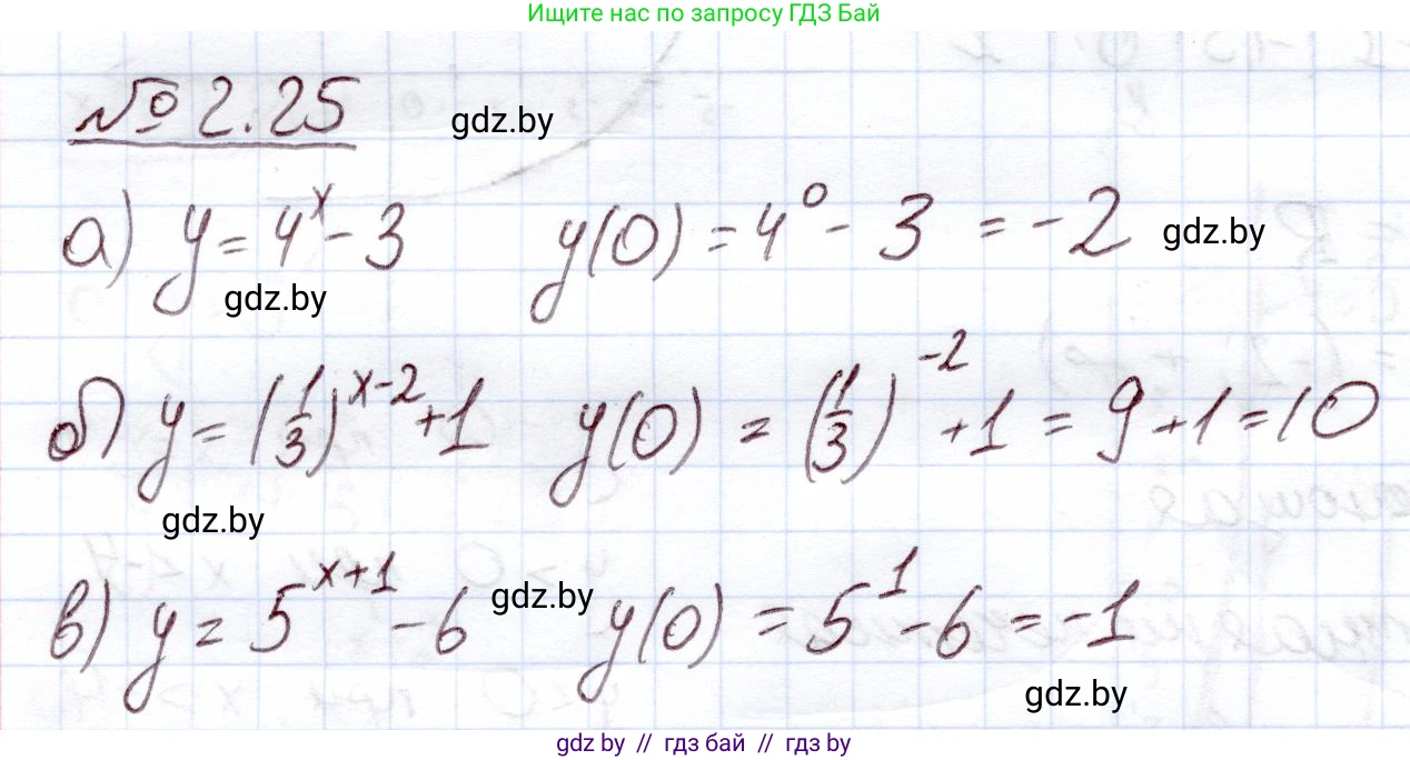 Алгебра, 11 класс Учебник, авторы: Арефьева Ирина Глебовна, Пирютко Ольга Николаевна, издательство Народная асвета, Минск, 2020, бирюзового цвета, страница 55, номер 2.25, Решение