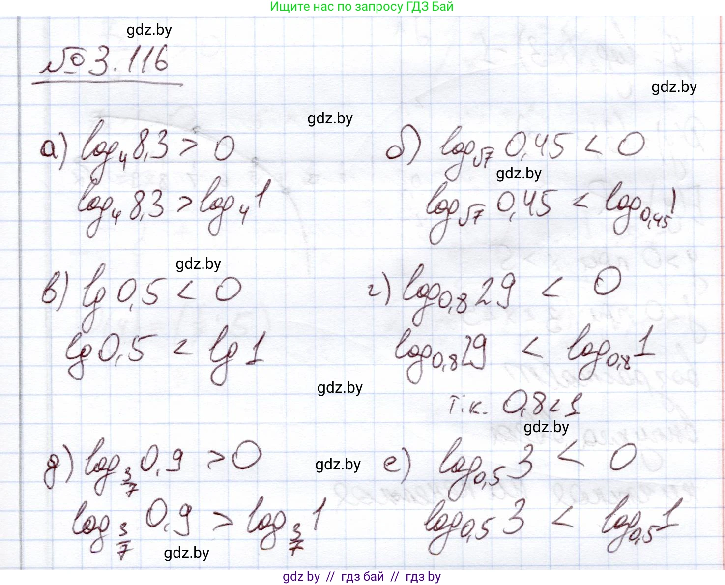 Алгебра, 11 класс Учебник, авторы: Арефьева Ирина Глебовна, Пирютко Ольга Николаевна, издательство Народная асвета, Минск, 2020, бирюзового цвета, страница 127, номер 3.116, Решение