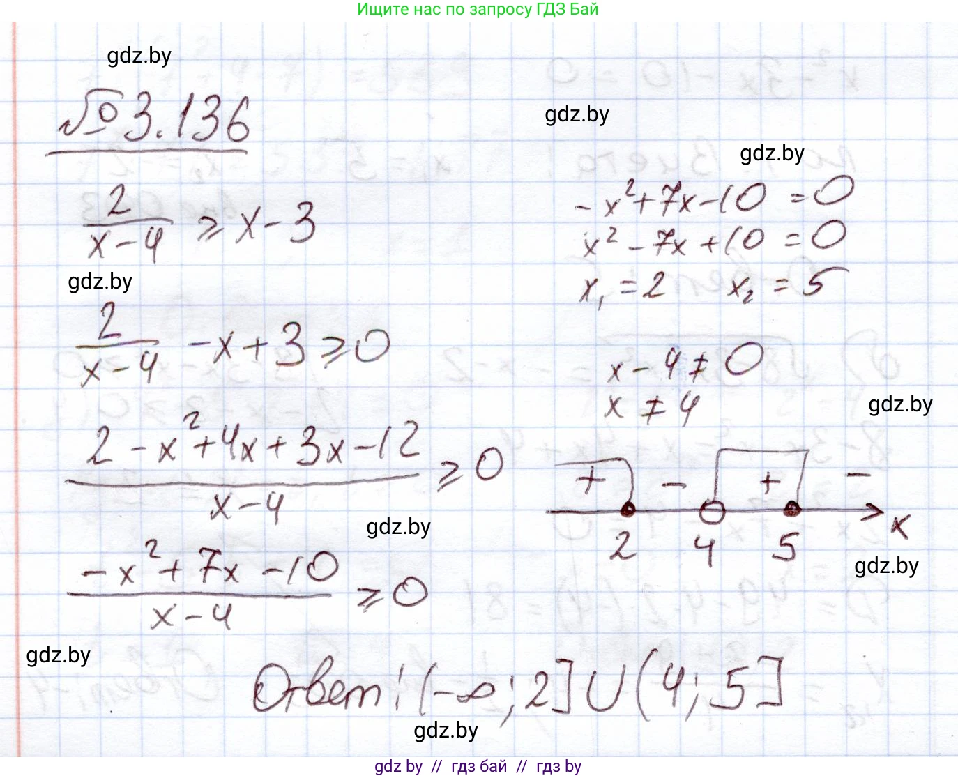 Алгебра, 11 класс Учебник, авторы: Арефьева Ирина Глебовна, Пирютко Ольга Николаевна, издательство Народная асвета, Минск, 2020, бирюзового цвета, страница 130, номер 3.136, Решение