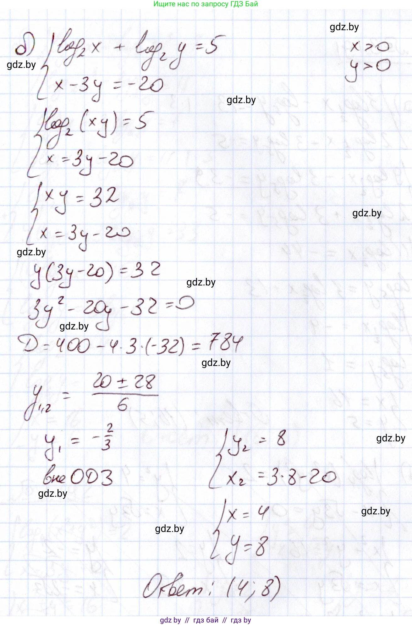 Алгебра, 11 класс Учебник, авторы: Арефьева Ирина Глебовна, Пирютко Ольга Николаевна, издательство Народная асвета, Минск, 2020, бирюзового цвета, страница 144, номер 3.190, Решение (продолжение 2)