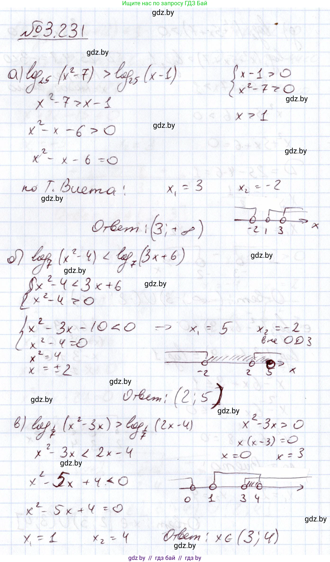 Алгебра, 11 класс Учебник, авторы: Арефьева Ирина Глебовна, Пирютко Ольга Николаевна, издательство Народная асвета, Минск, 2020, бирюзового цвета, страница 157, номер 3.231, Решение
