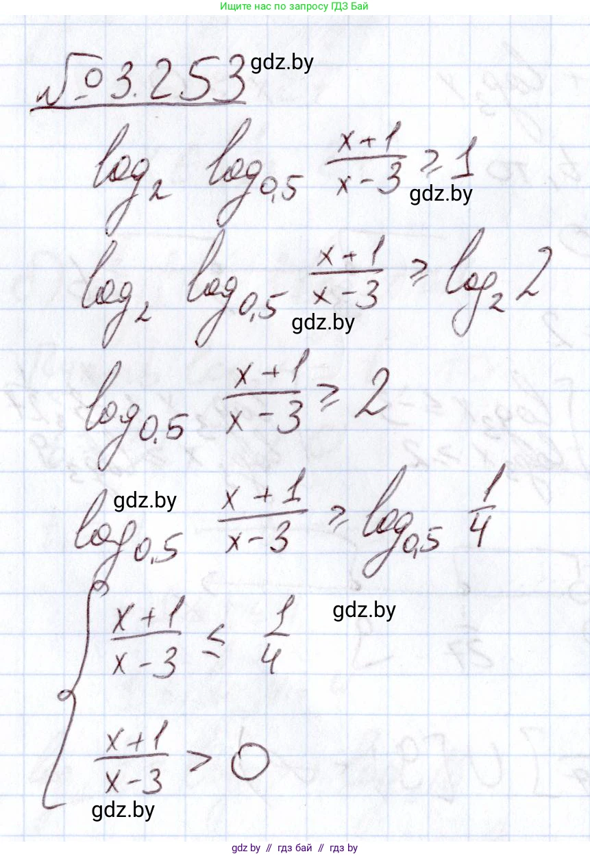 Алгебра, 11 класс Учебник, авторы: Арефьева Ирина Глебовна, Пирютко Ольга Николаевна, издательство Народная асвета, Минск, 2020, бирюзового цвета, страница 159, номер 3.253, Решение