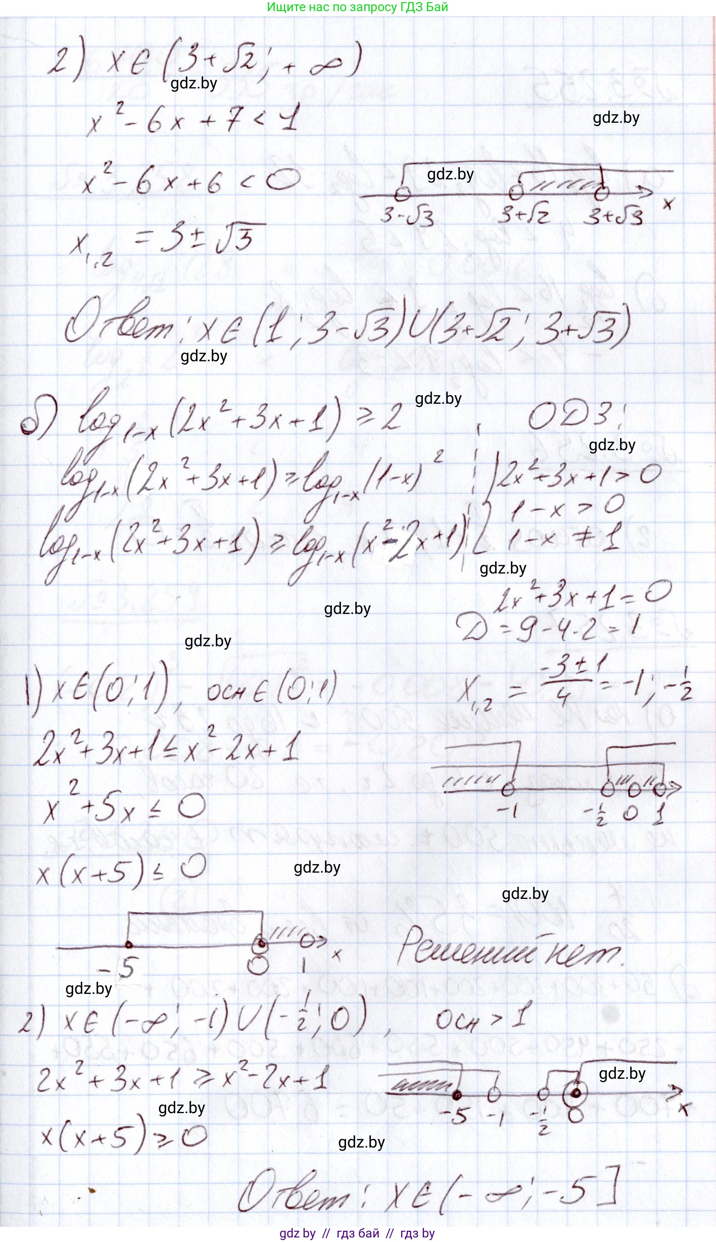 Алгебра, 11 класс Учебник, авторы: Арефьева Ирина Глебовна, Пирютко Ольга Николаевна, издательство Народная асвета, Минск, 2020, бирюзового цвета, страница 159, номер 3.254, Решение (продолжение 2)