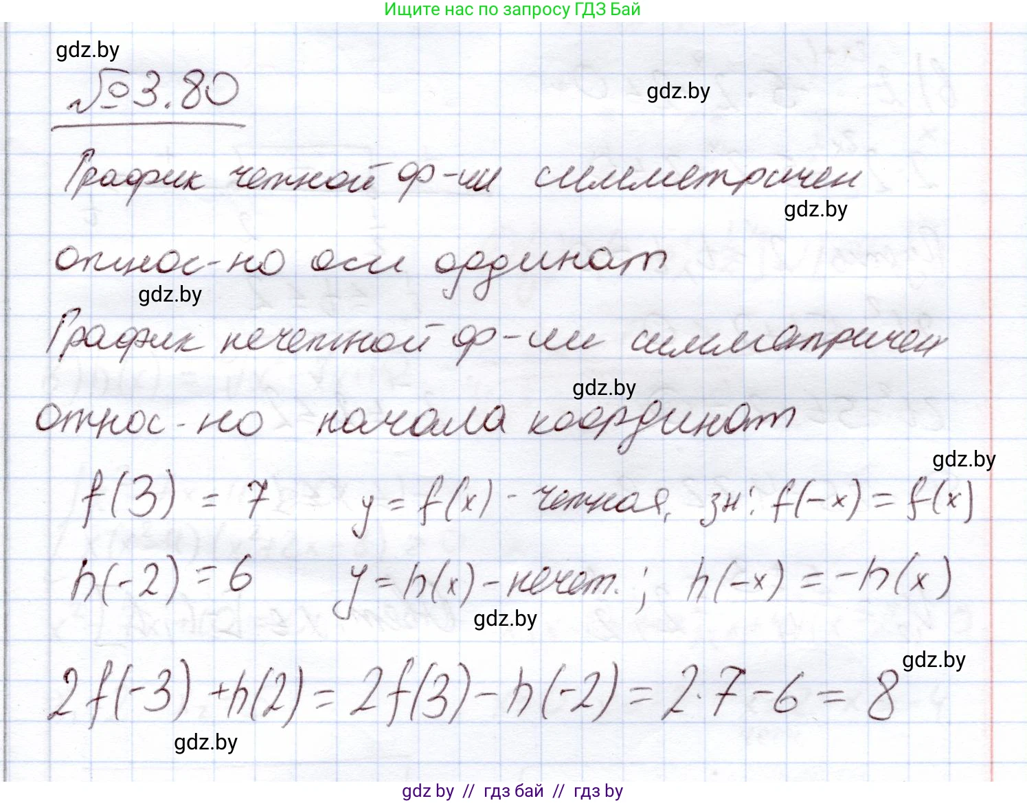 Алгебра, 11 класс Учебник, авторы: Арефьева Ирина Глебовна, Пирютко Ольга Николаевна, издательство Народная асвета, Минск, 2020, бирюзового цвета, страница 114, номер 3.80, Решение