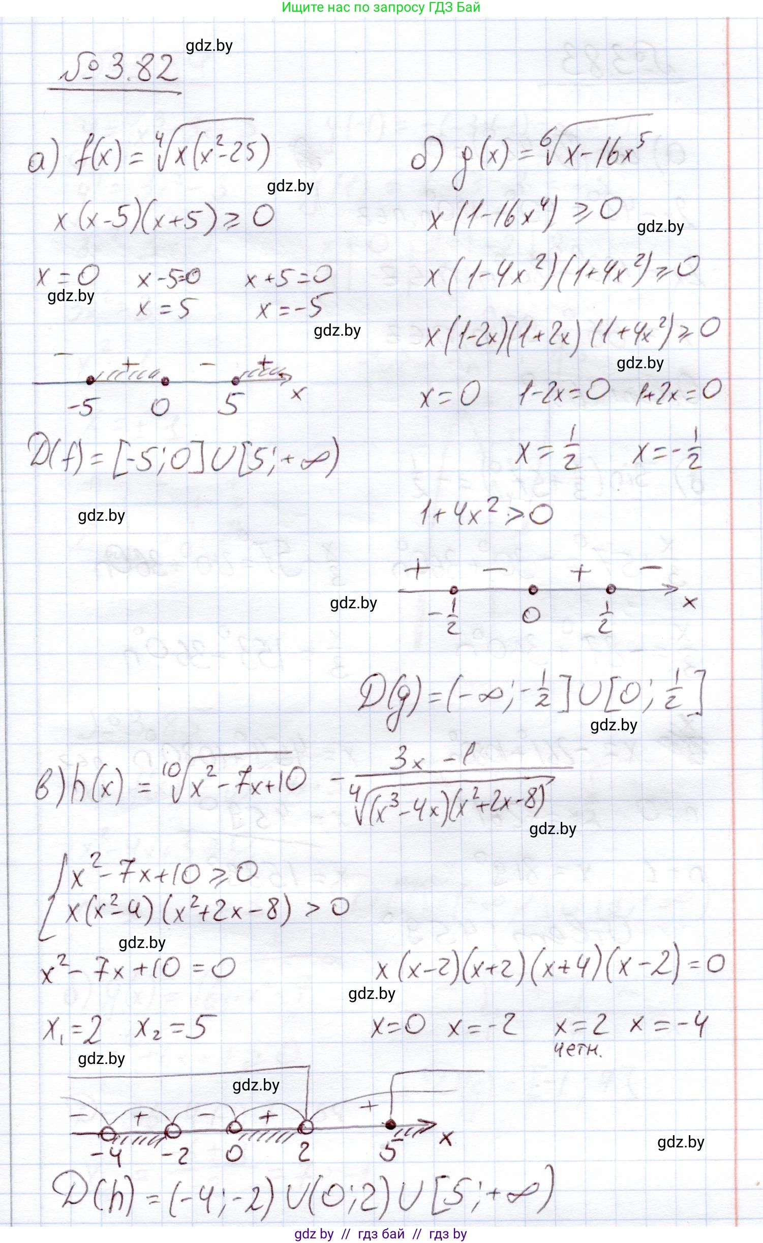 Алгебра, 11 класс Учебник, авторы: Арефьева Ирина Глебовна, Пирютко Ольга Николаевна, издательство Народная асвета, Минск, 2020, бирюзового цвета, страница 115, номер 3.82, Решение