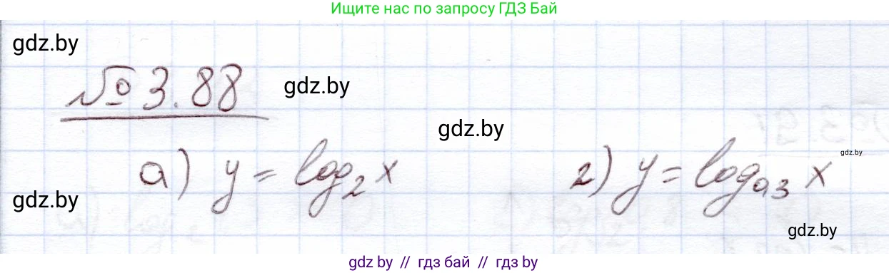 Алгебра, 11 класс Учебник, авторы: Арефьева Ирина Глебовна, Пирютко Ольга Николаевна, издательство Народная асвета, Минск, 2020, бирюзового цвета, страница 124, номер 3.88, Решение