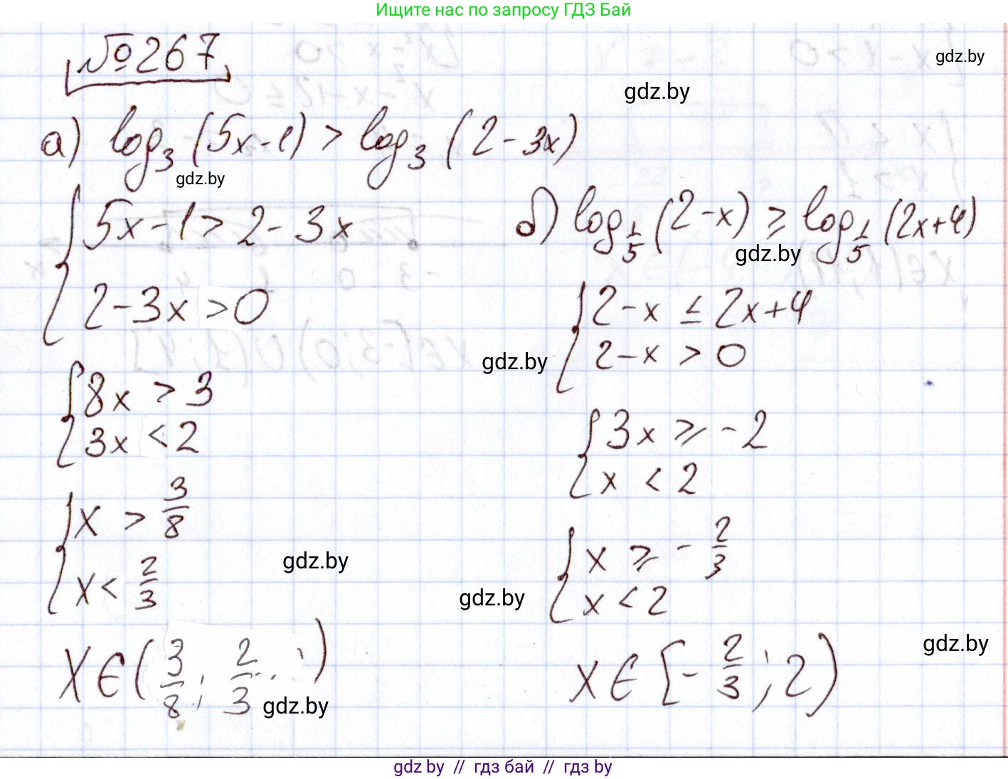 Алгебра, 11 класс Учебник, авторы: Арефьева Ирина Глебовна, Пирютко Ольга Николаевна, издательство Народная асвета, Минск, 2020, бирюзового цвета, страница 199, номер 267, Решение
