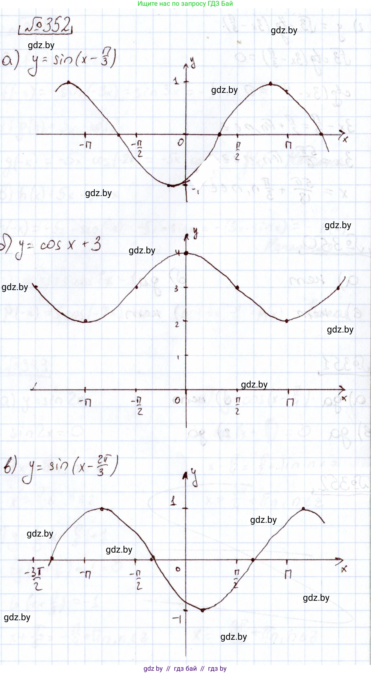 Алгебра, 11 класс Учебник, авторы: Арефьева Ирина Глебовна, Пирютко Ольга Николаевна, издательство Народная асвета, Минск, 2020, бирюзового цвета, страница 212, номер 352, Решение