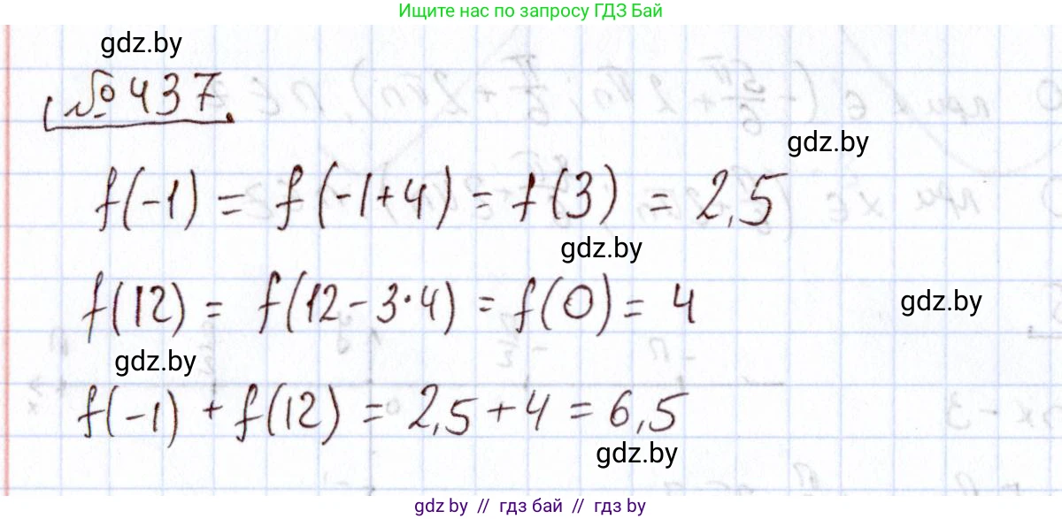 Алгебра, 11 класс Учебник, авторы: Арефьева Ирина Глебовна, Пирютко Ольга Николаевна, издательство Народная асвета, Минск, 2020, бирюзового цвета, страница 225, номер 437, Решение