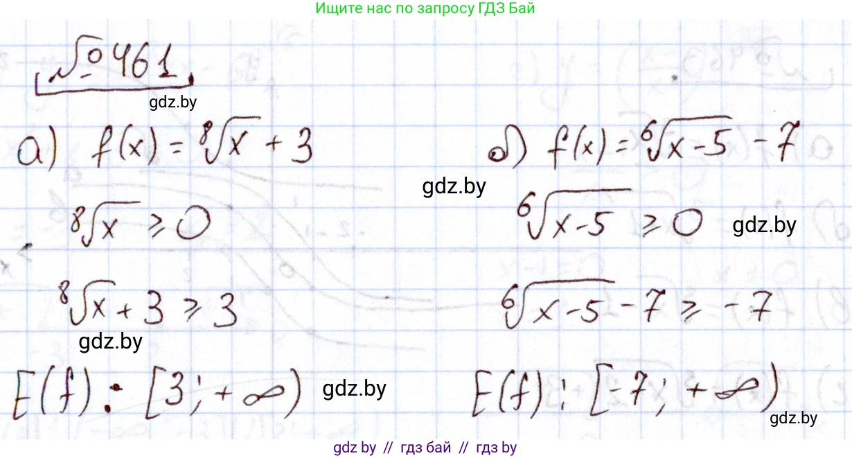 Алгебра, 11 класс Учебник, авторы: Арефьева Ирина Глебовна, Пирютко Ольга Николаевна, издательство Народная асвета, Минск, 2020, бирюзового цвета, страница 228, номер 461, Решение