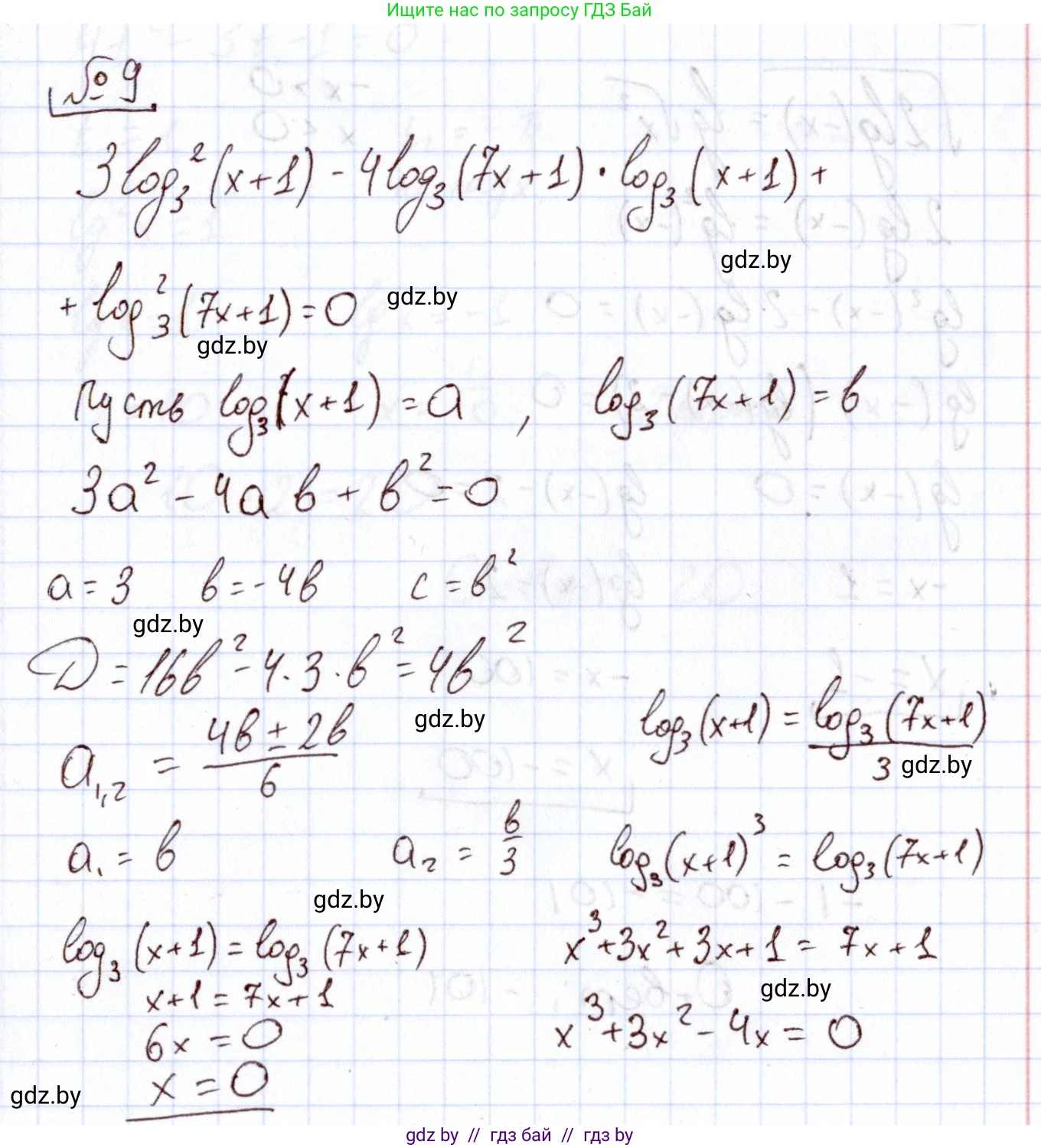 Алгебра, 11 класс Учебник, авторы: Арефьева Ирина Глебовна, Пирютко Ольга Николаевна, издательство Народная асвета, Минск, 2020, бирюзового цвета, страница 256, номер 9, Решение