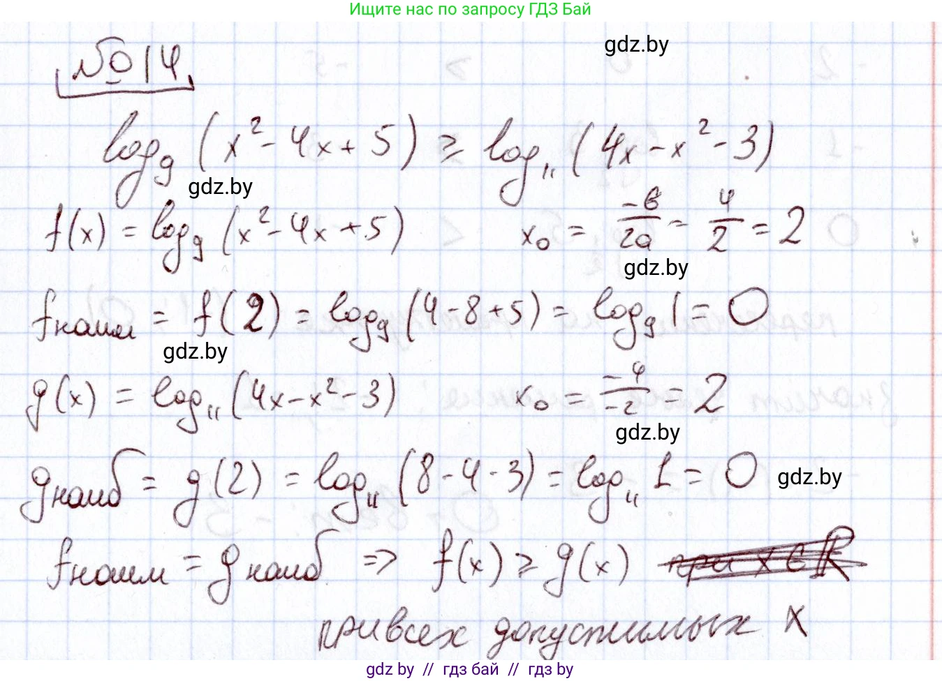 Алгебра, 11 класс Учебник, авторы: Арефьева Ирина Глебовна, Пирютко Ольга Николаевна, издательство Народная асвета, Минск, 2020, бирюзового цвета, страница 260, номер 14, Решение